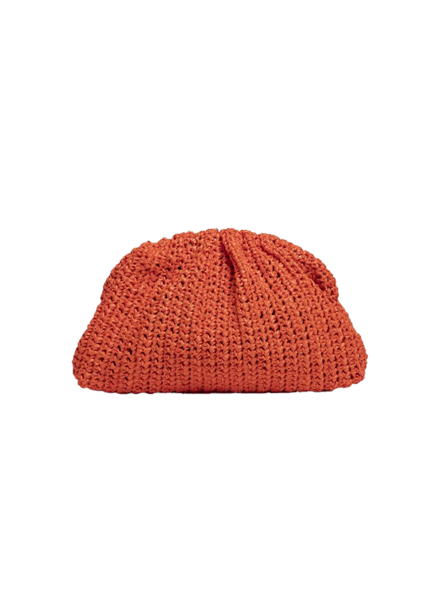 Game Crochet Clutch in Solid Orange