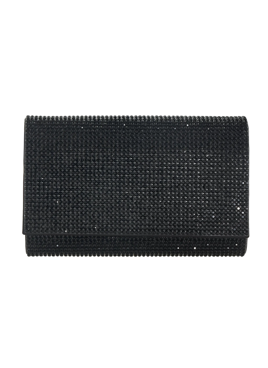 Fizzy Crystal Clutch in Black - Judith Leiber Couture