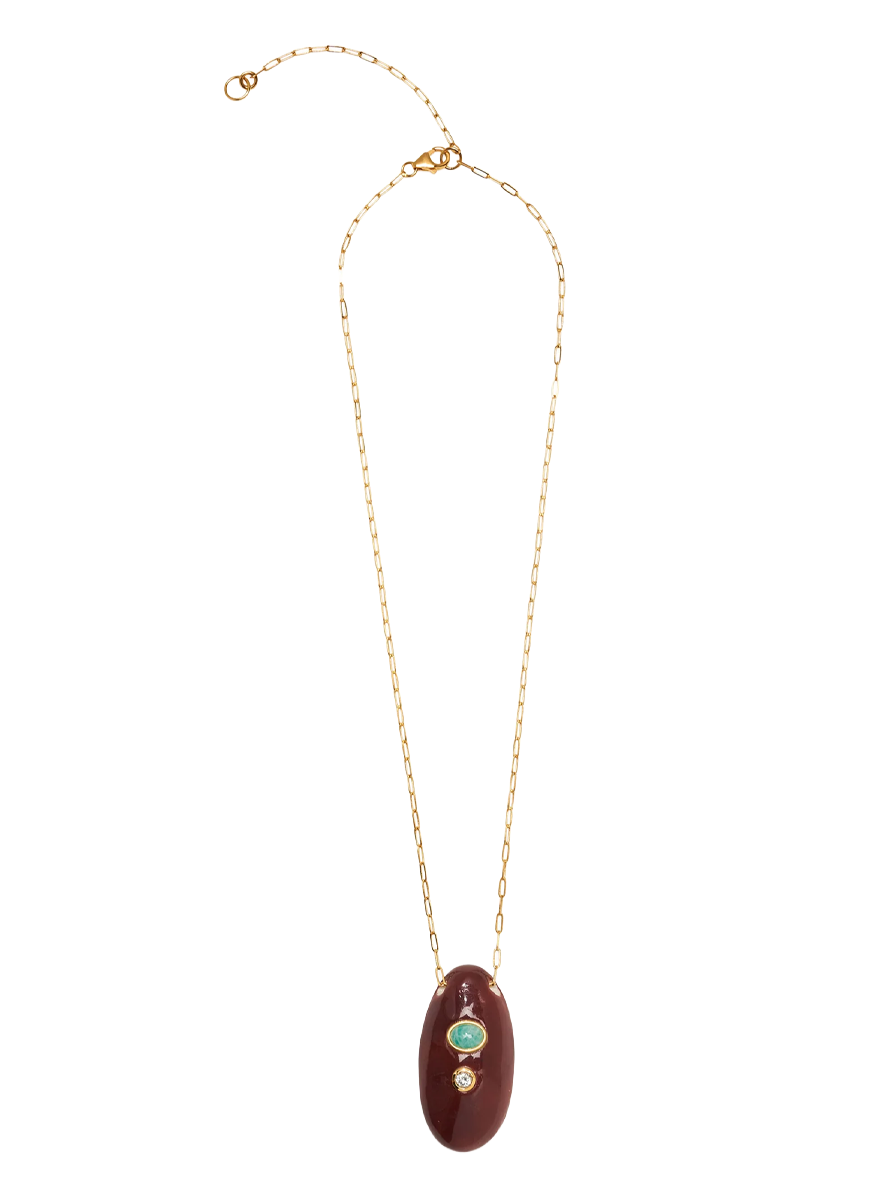 La Paz Pendant Necklace In Umber - Lizzie Fortunato