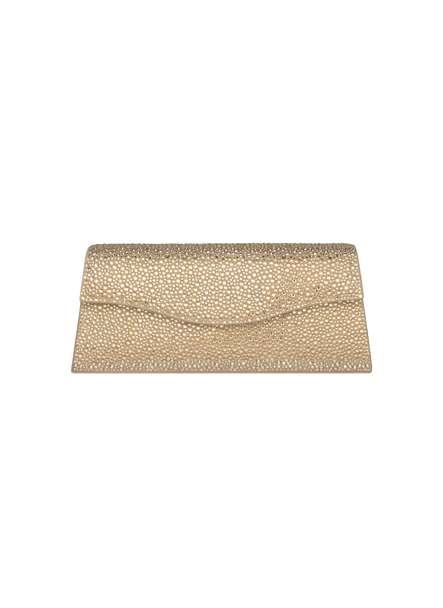 The Midnight Crystal Clutch in Champange