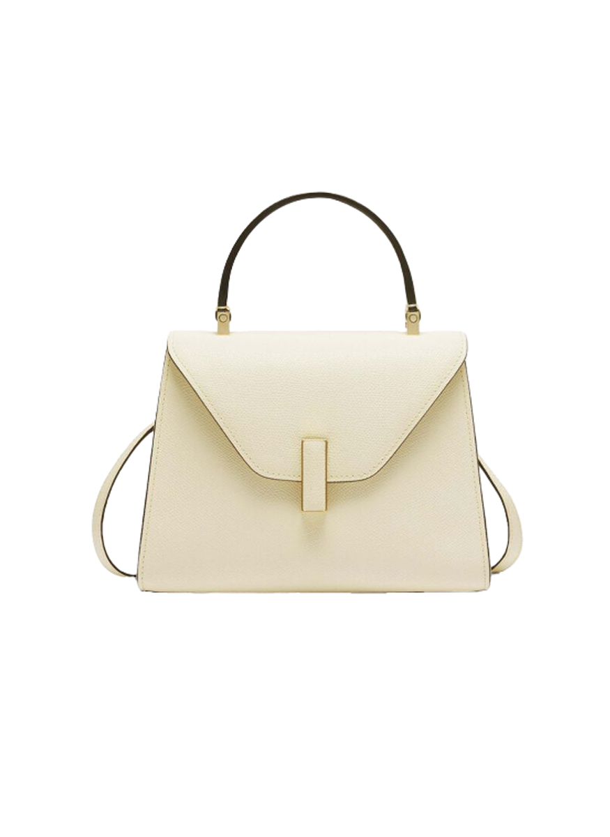 Iside Top Handle Mini Bag in Pergamena White