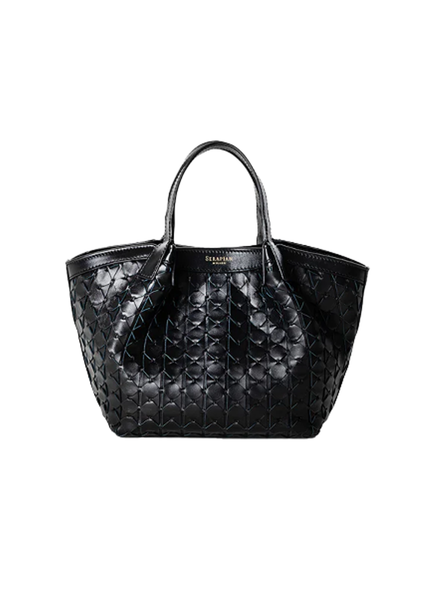 Mini Secret Mosaico Top Handle in Black