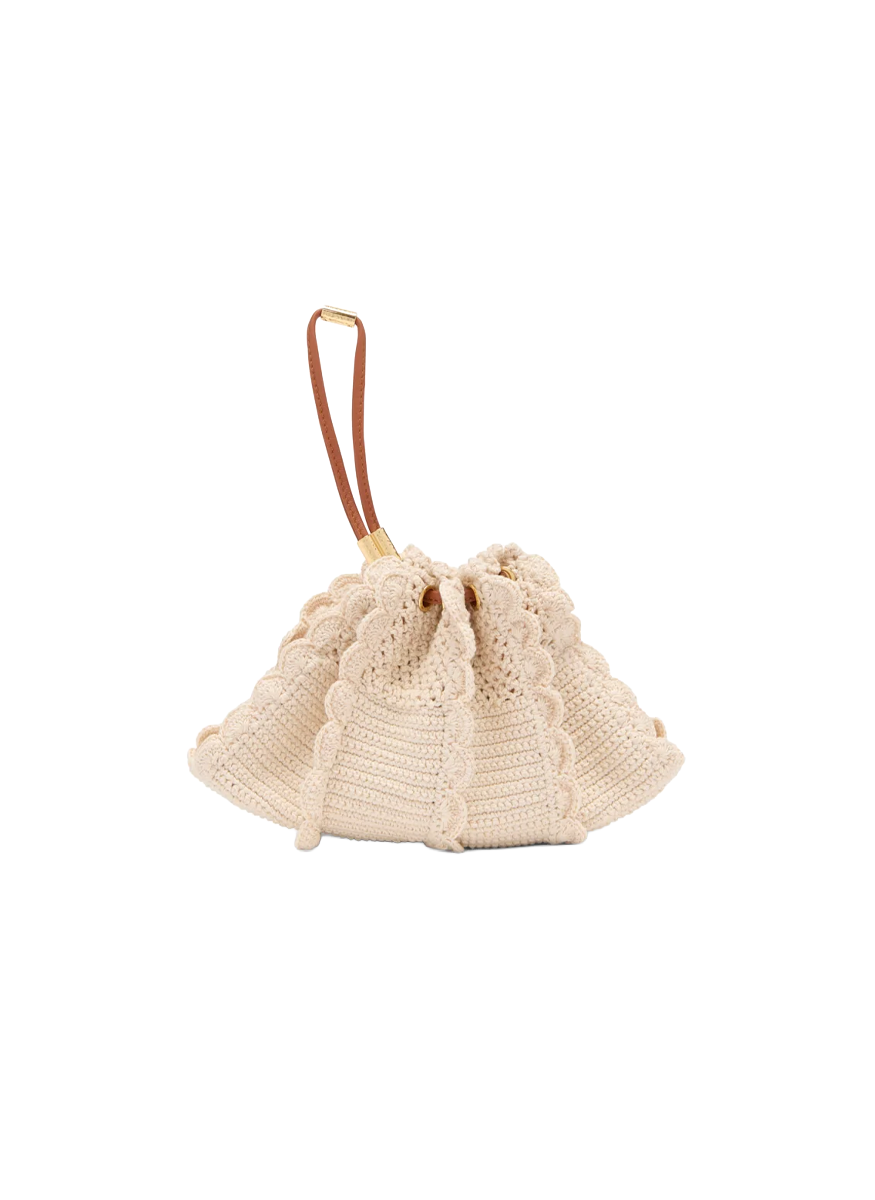 Adria Small Crochet Crossbody in Cowrie