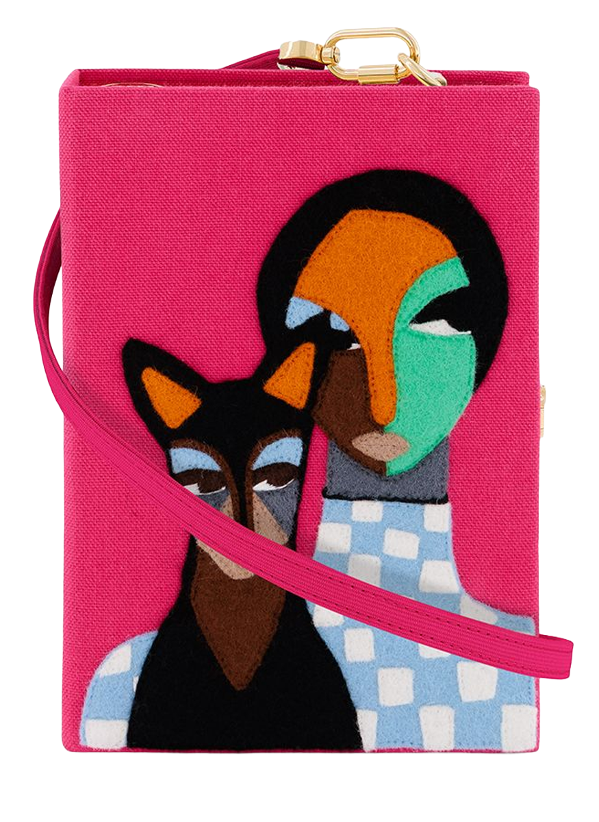 A Girl And Her Dog Book Clutch with Strap - Olympia Le-Tan