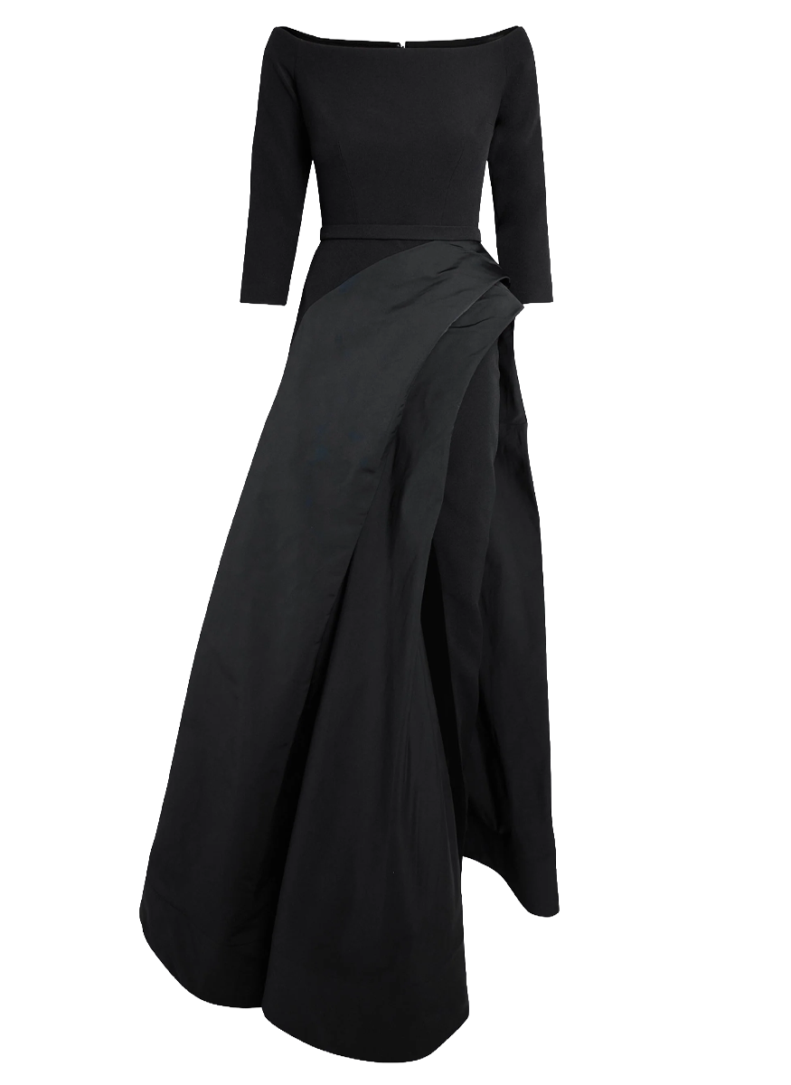 Nila Long Dress in Black - Safiyaa