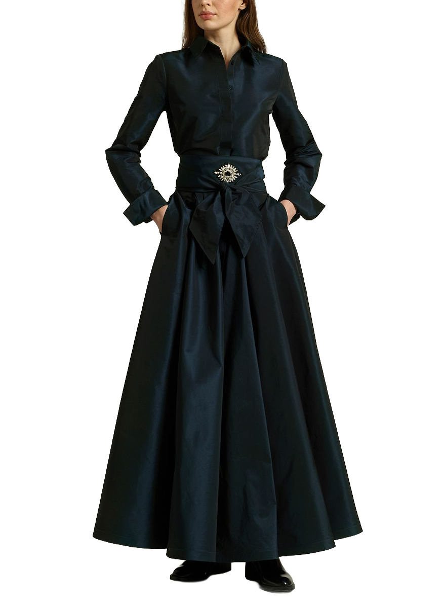 Mariasole Long Sleeve Dress in Navy