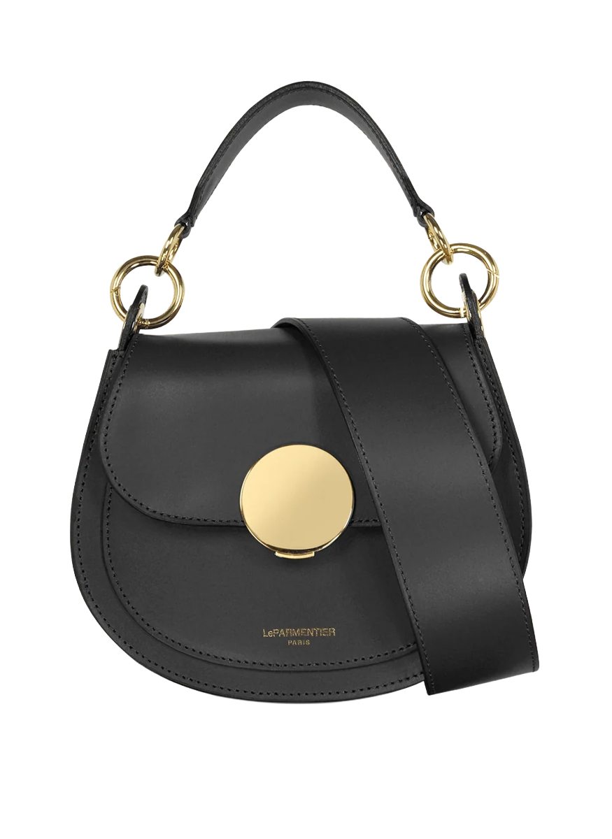 Yucca Soho Top-Handle Shoulder Bag in Black - LEPARMENTIER