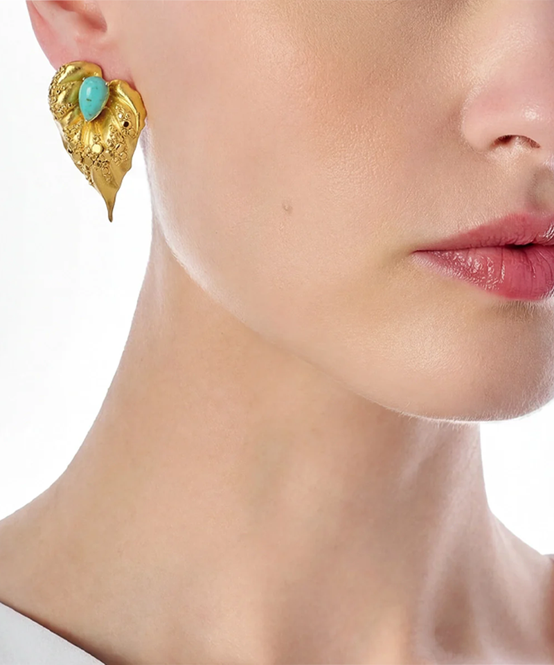 Turquoise Poison Ivy Earrings - ANABELA CHAN