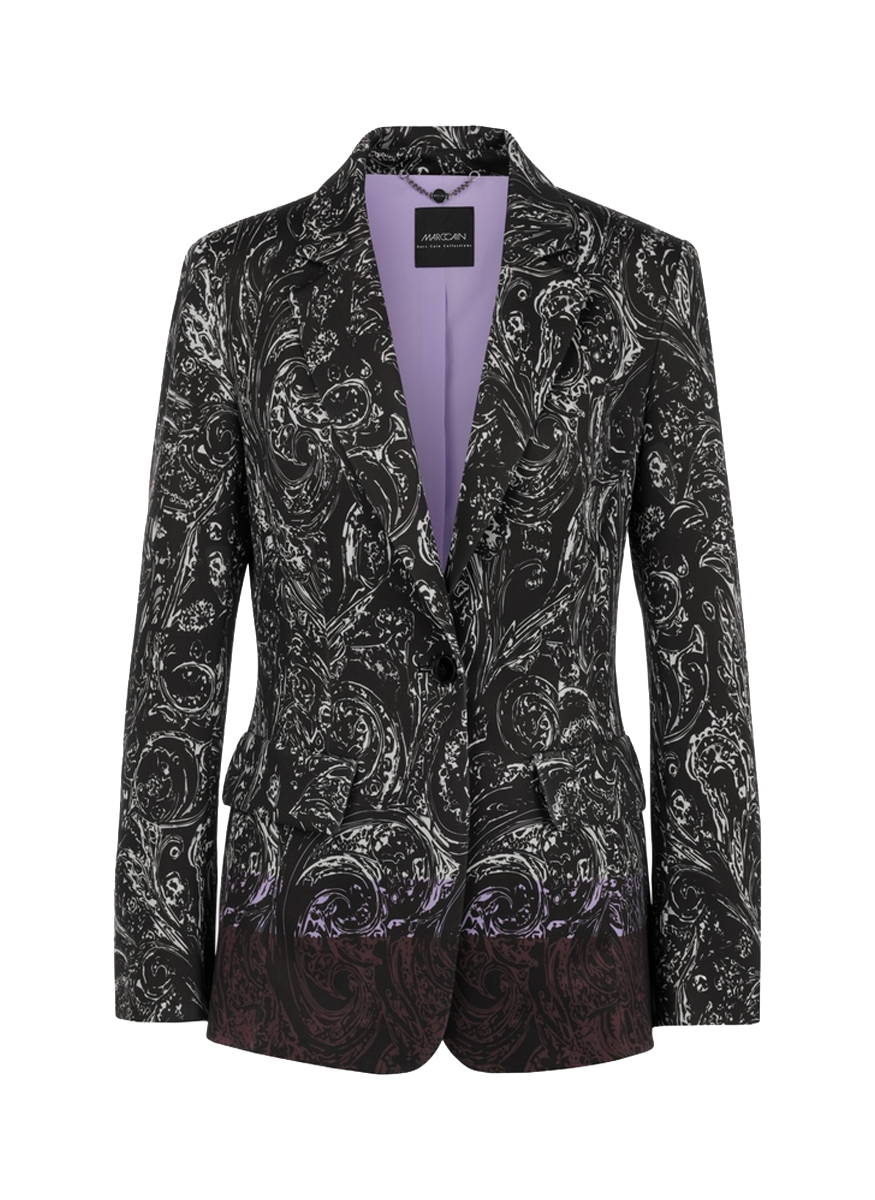 Scuba Jersey Blazer with All-Over Print - Marc Cain