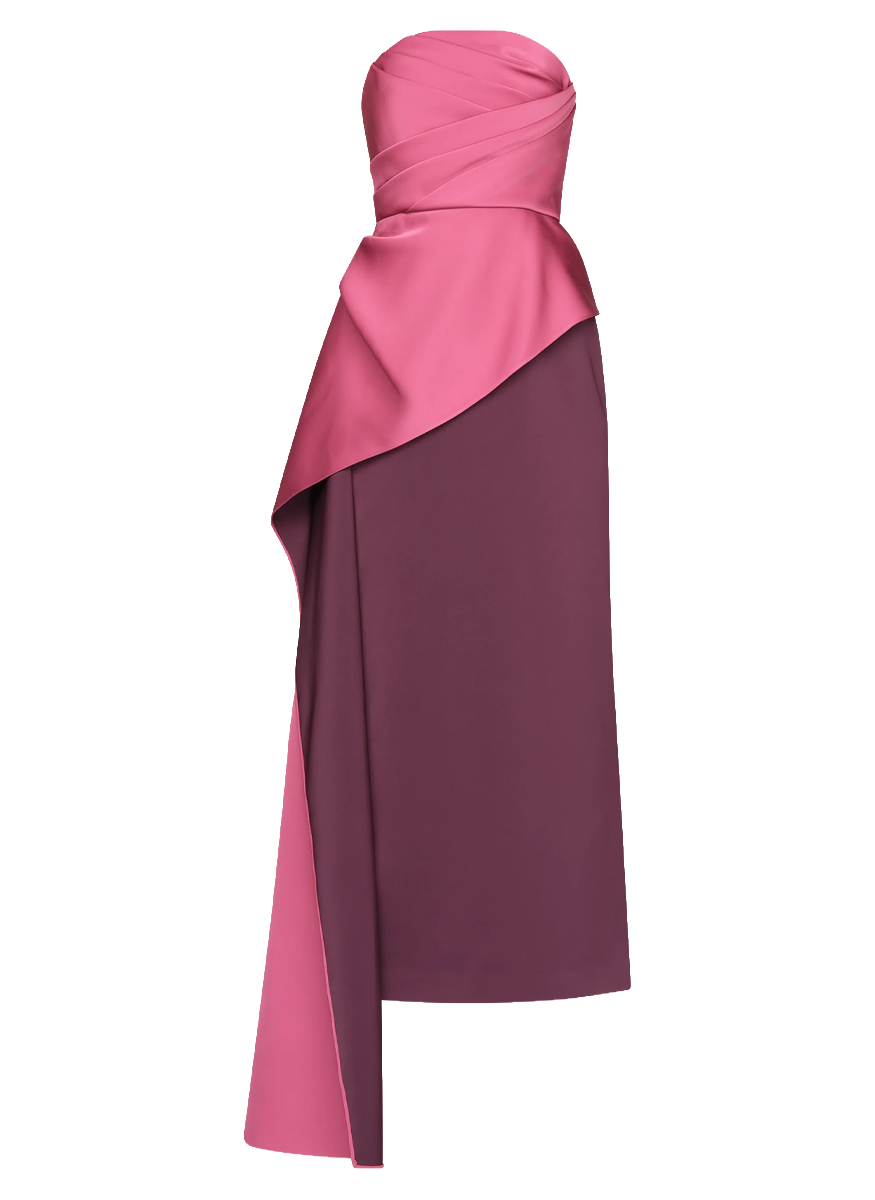 Diane Strapless Two Tone Gown - THEIA
