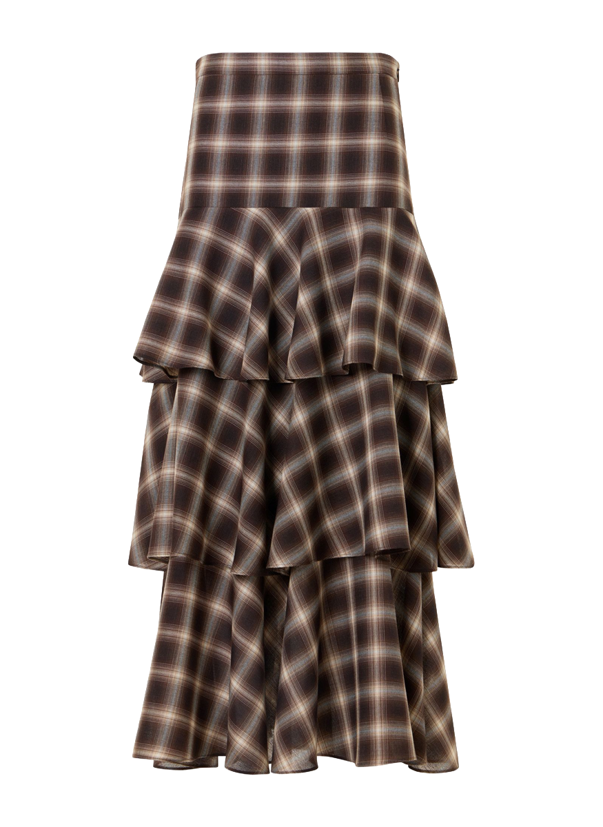 Plaid Midi Skirt - Akris Punto