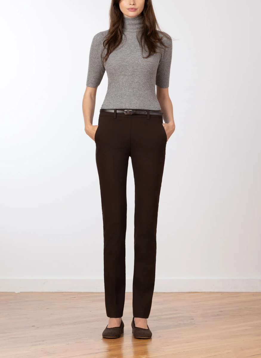 Romeo Flannel Pant in Brown - Avenue Montaigne
