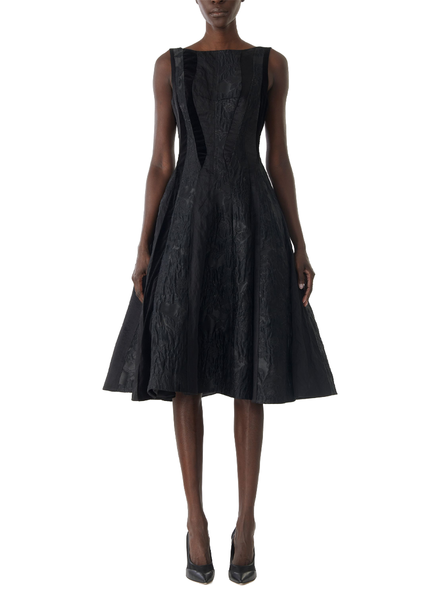Mixed Media Low Back Midi Dress - Jason Wu Collection