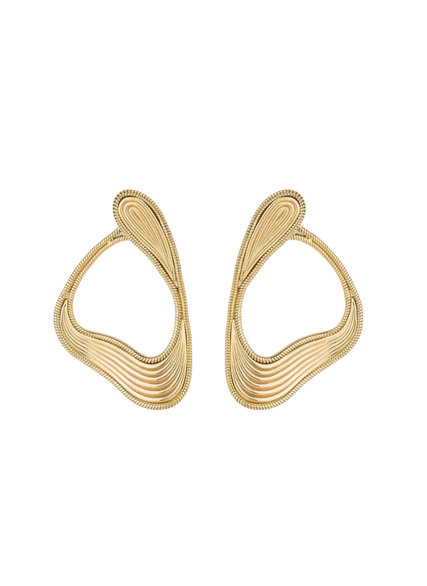 Stream Lines Loop Earrings