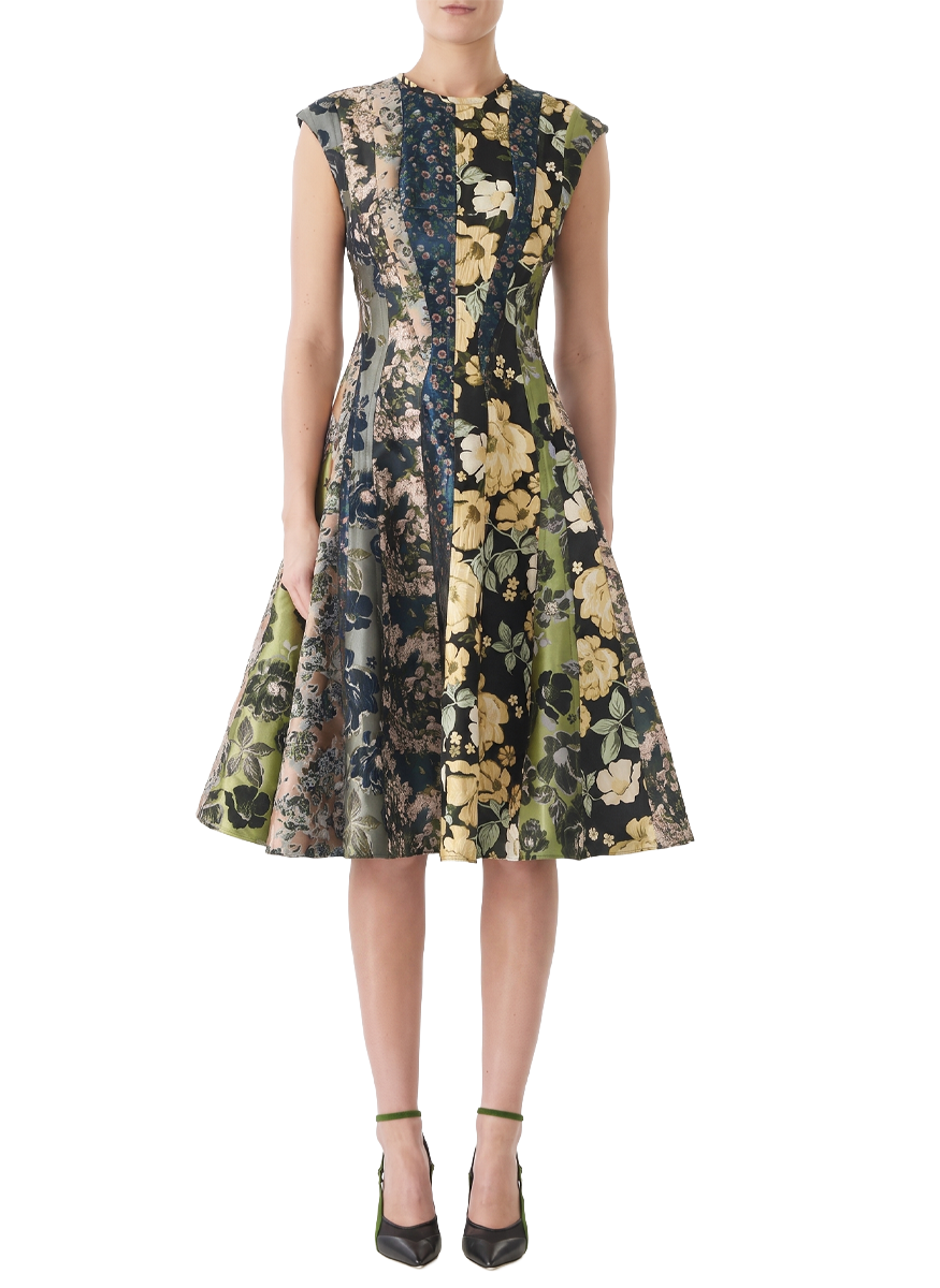 Mixed Floral Jacquard Paneled - Jason Wu Collection