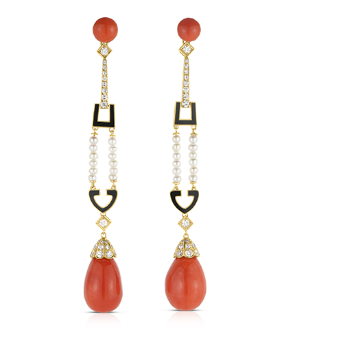 Coral Drop Earrings