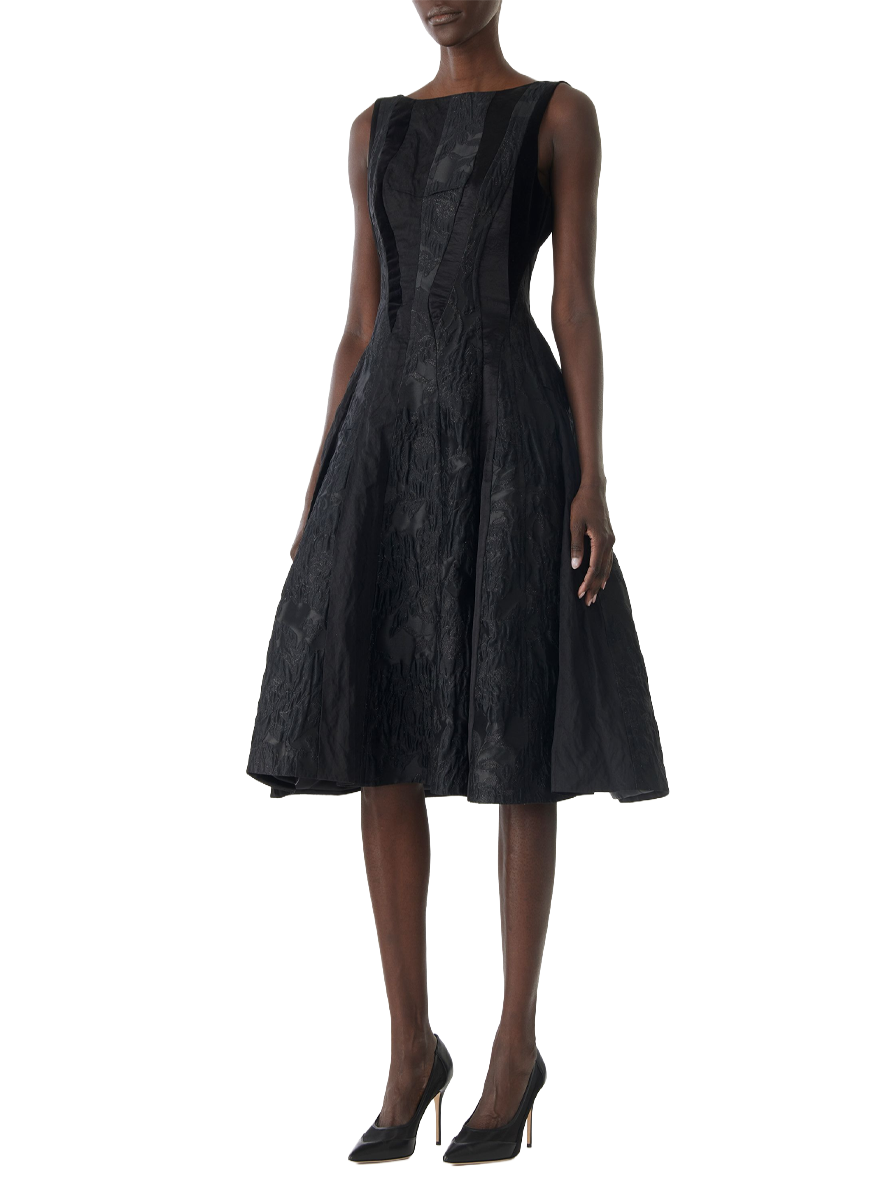 Mixed Media Low Back Midi Dress - Jason Wu Collection