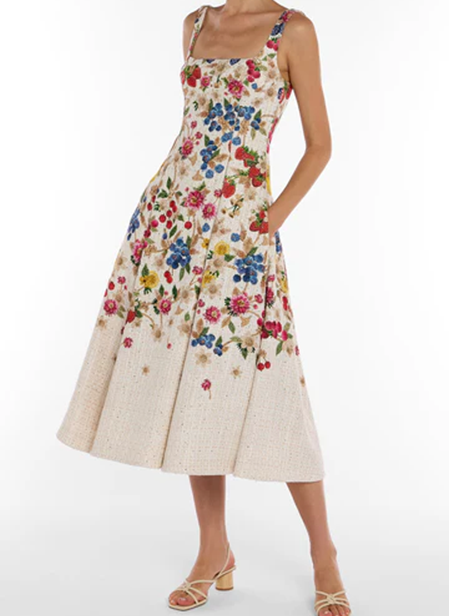 Beaux Dress Sequin Tweed Fruitavola - Mary Katrantzou