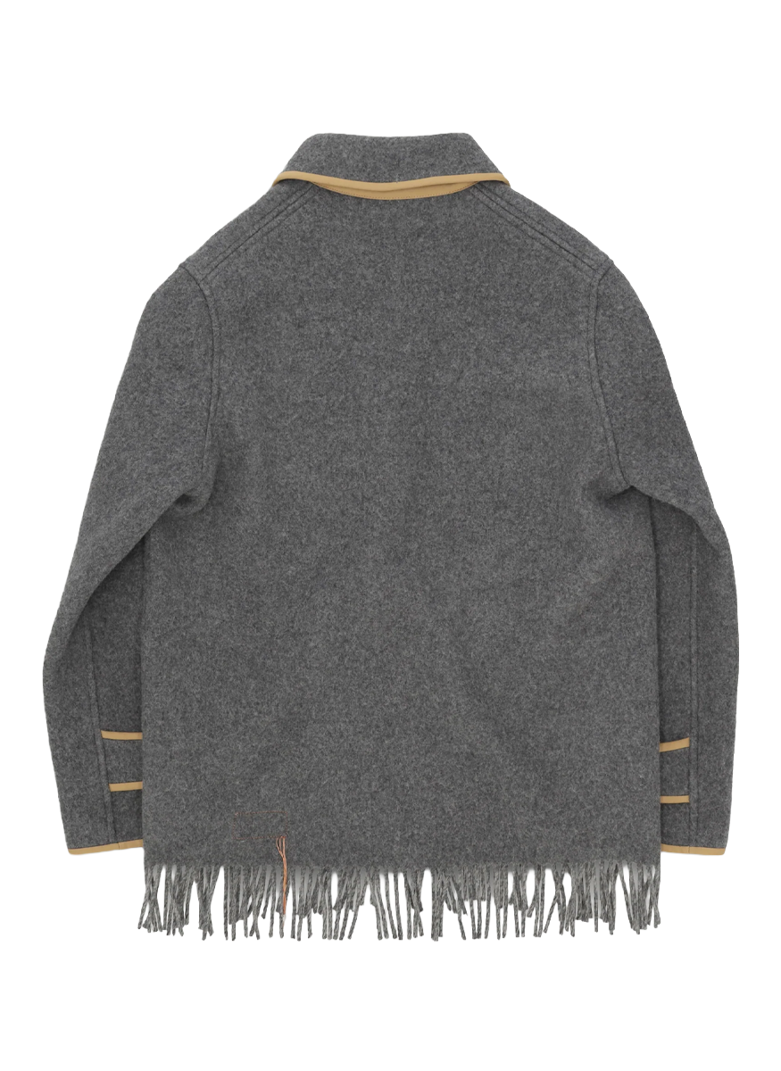 Danika Fringed Wool Coat - Fortela