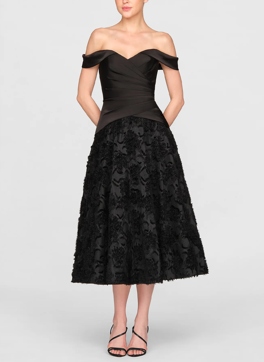 Lila Off Shoulder A Line Dress - THEIA