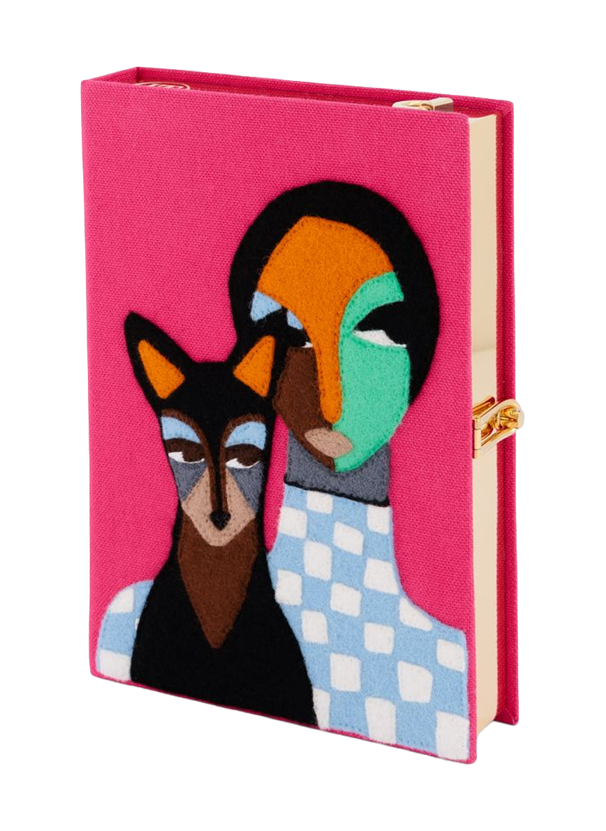 A Girl And Her Dog Book Clutch with Strap - Olympia Le-Tan