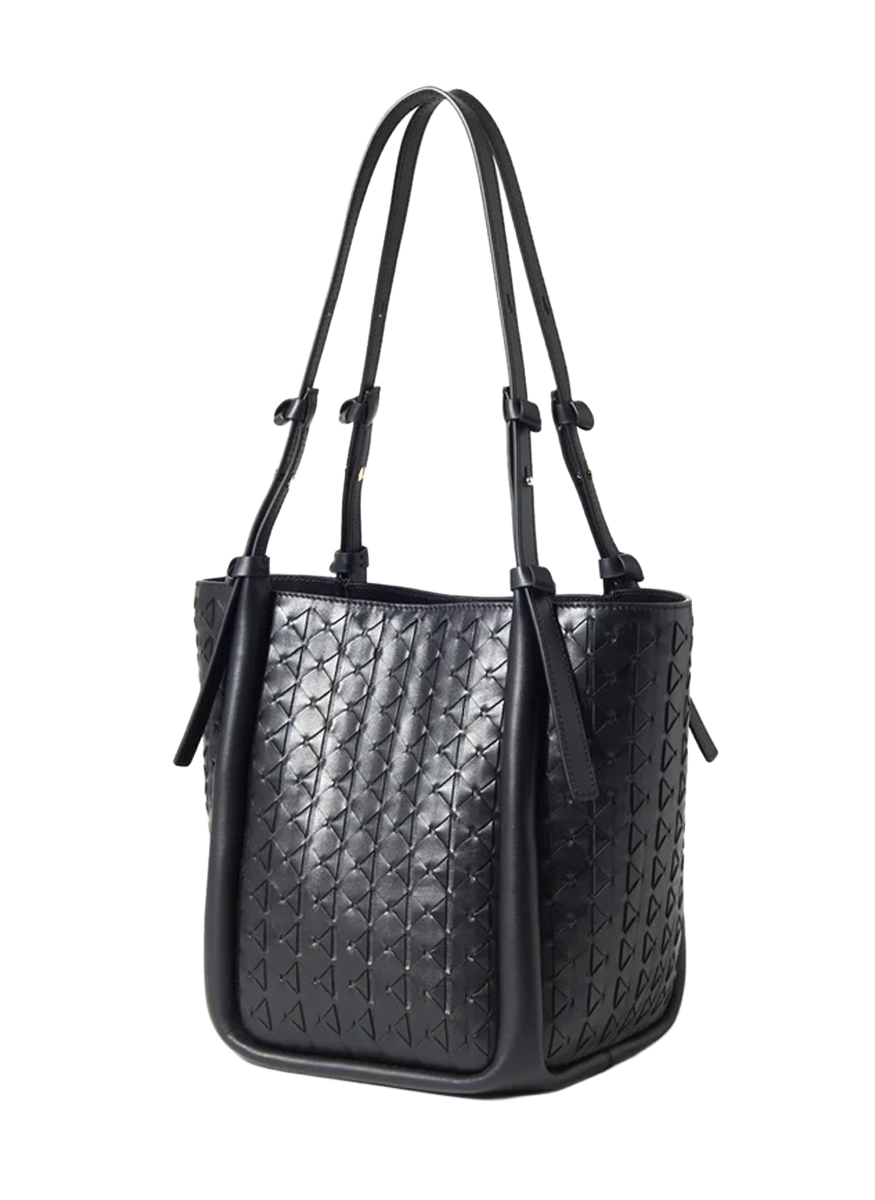 Bucket Bag in Mosaico Black - Serapian