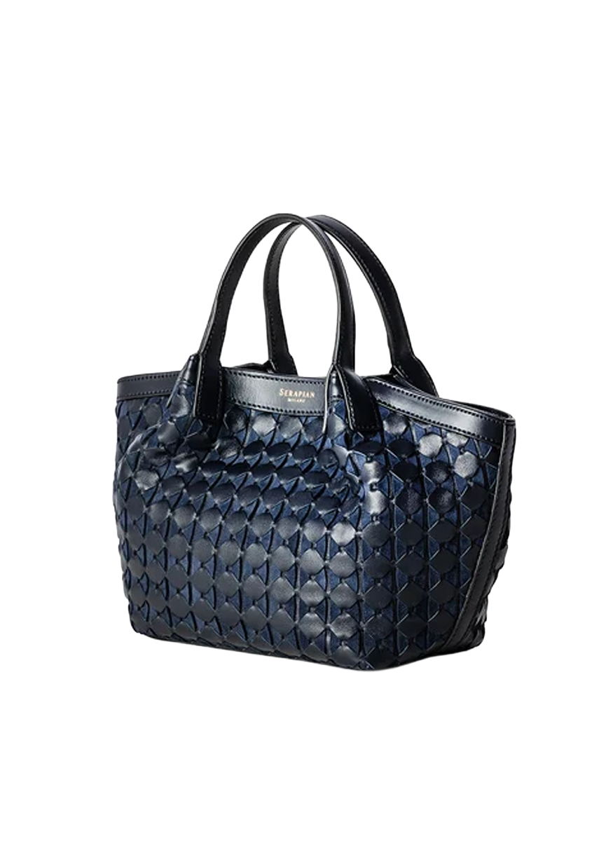 Mini Secret Mosaico Bag in Midnight Blue - Serapian