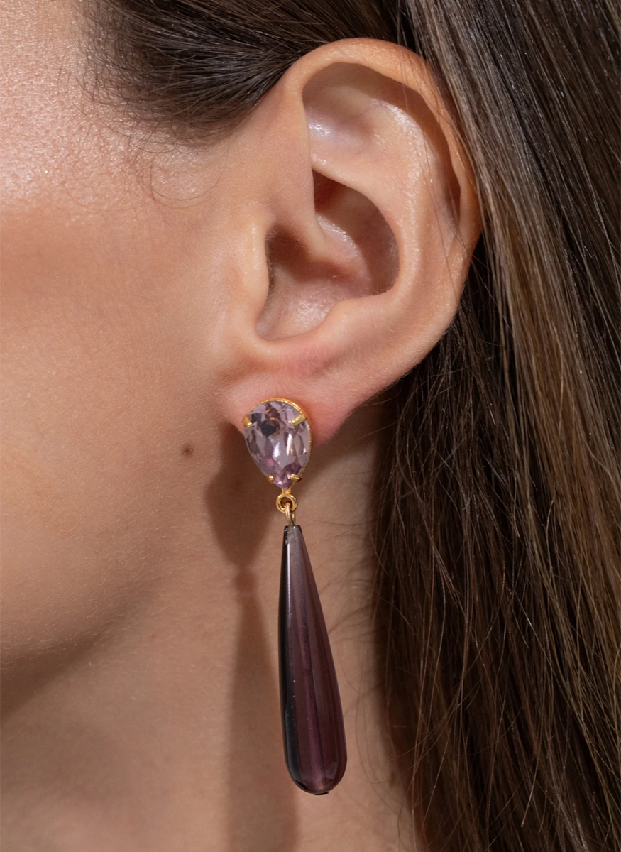 Caroline Earrings in Amethyst