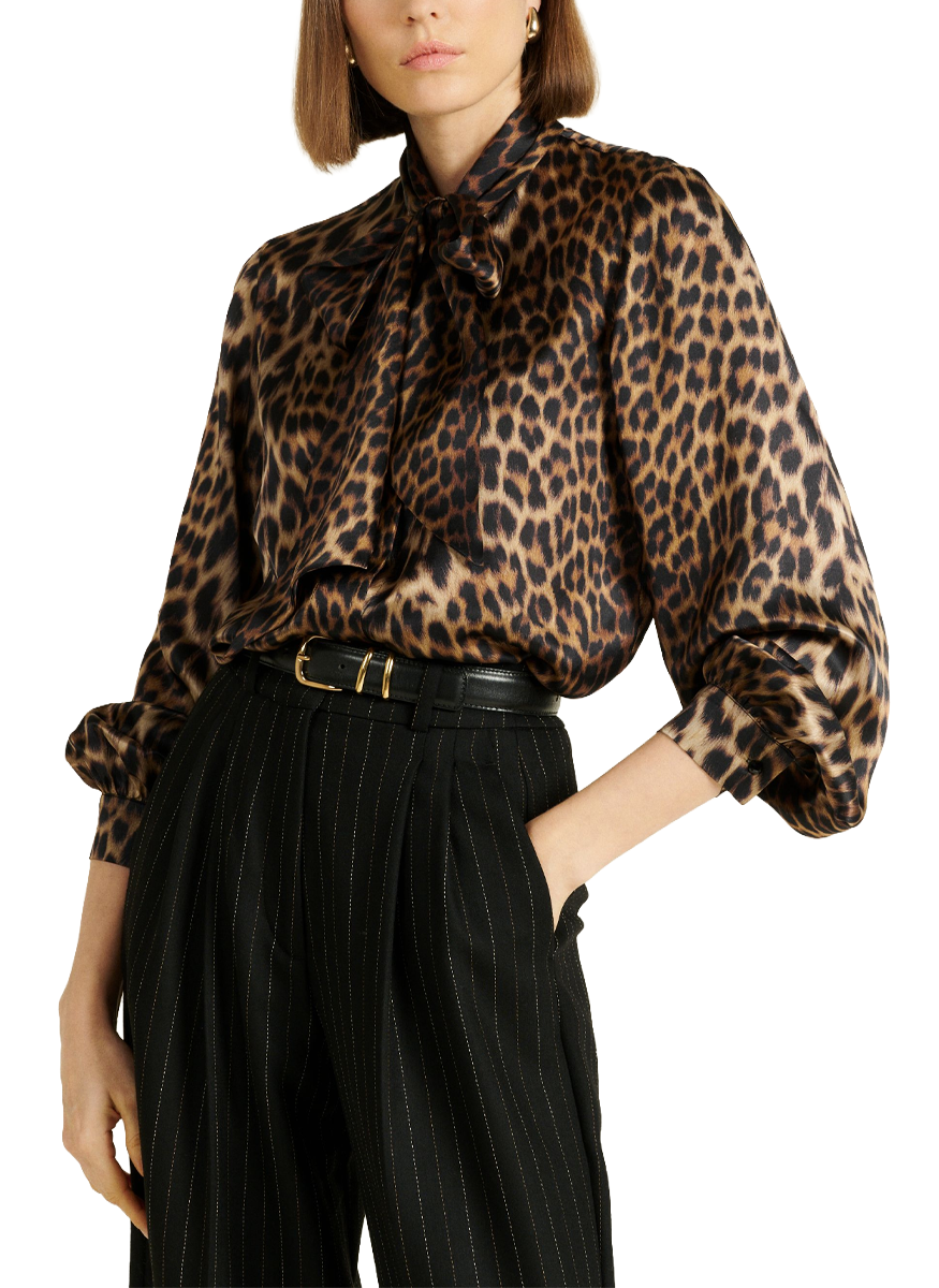 Leopard Print Silk Top - DMN Paris