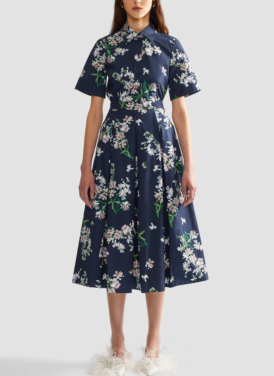 Floral Cotton Short Sleeve Shirt - Erdem