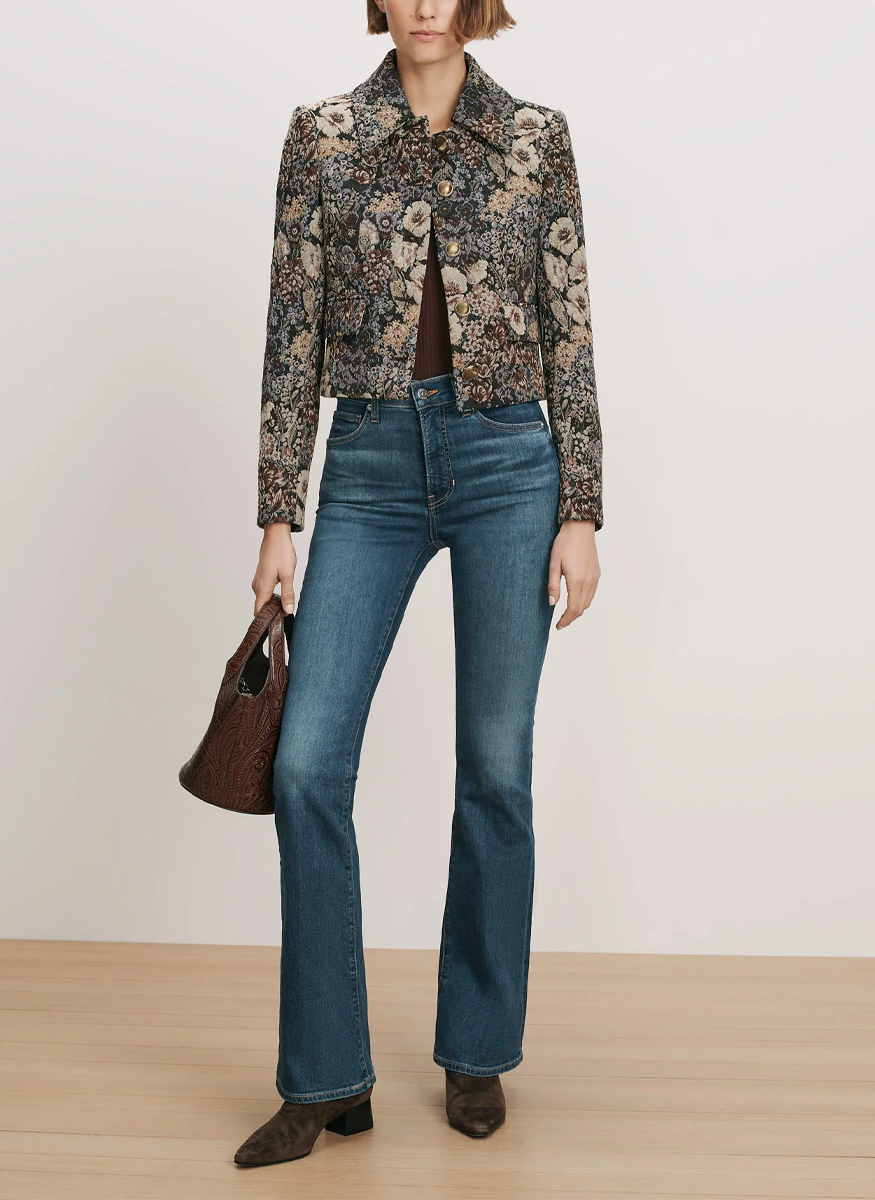 Wilde Brocade Jacket with Removeable Collar - Veronica Beard