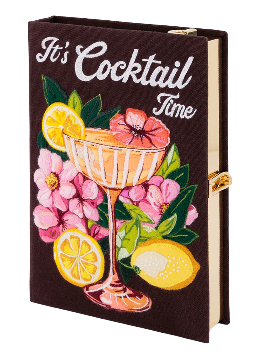 It's Cocktail Time Book Clutch with Strap - Olympia Le-Tan