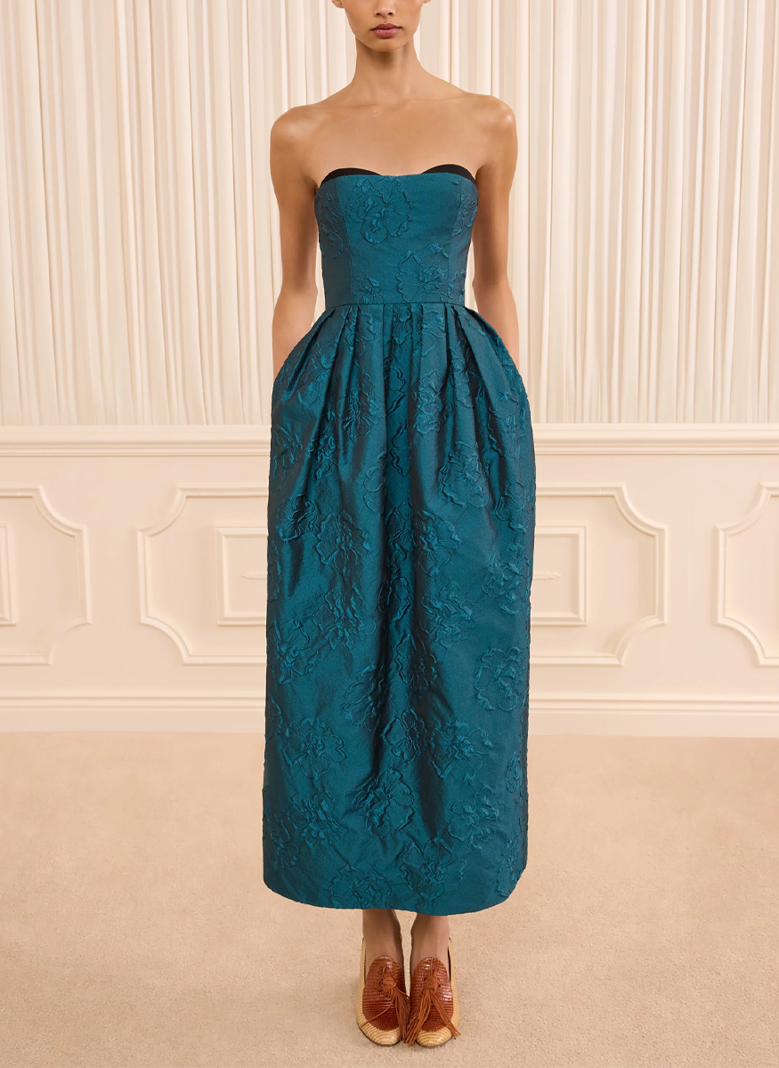 Katerina Strapless Cloque Dress - Ulla Johnson