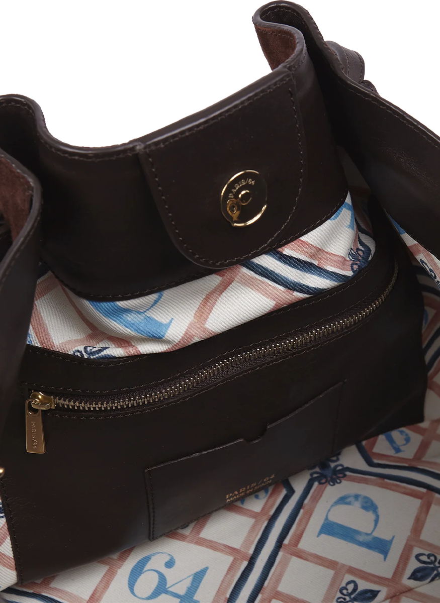 Manhattan Tote In Cacao and Brown - paris 64
