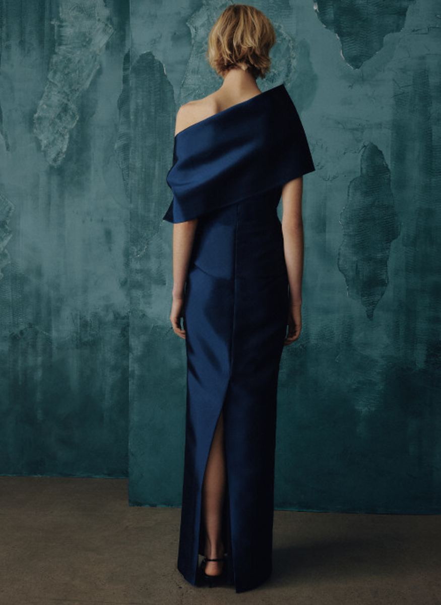 Strapless Gown with Detachable Wrap - Frascara