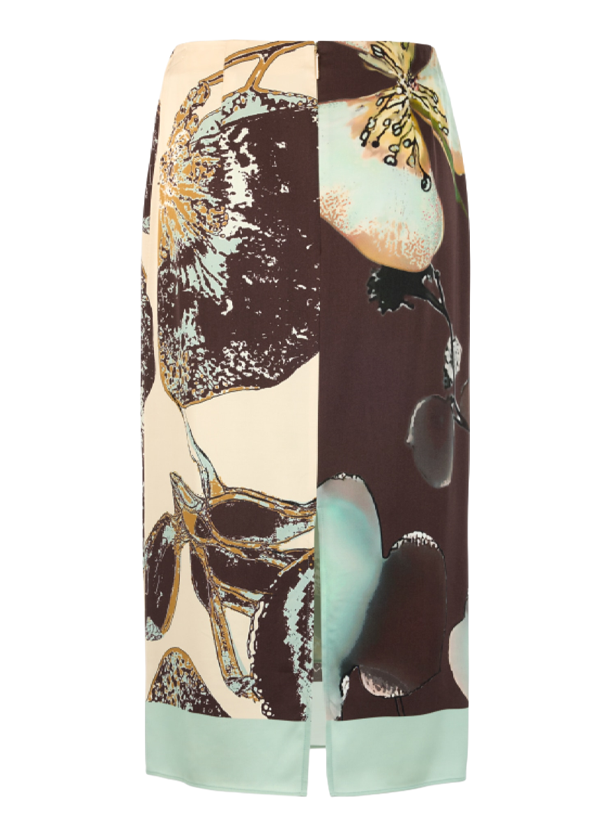 Calf-Length Printed Skirt - Marc Cain