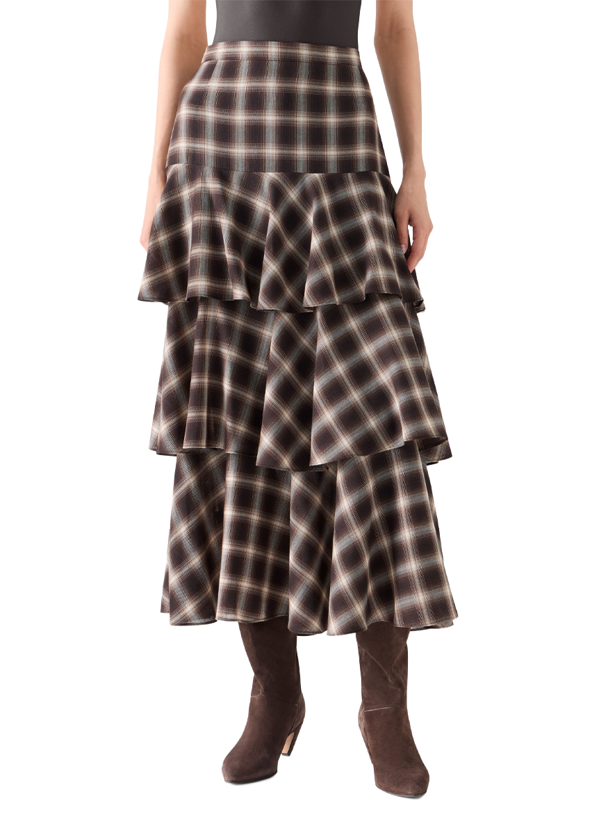 Plaid Midi Skirt - Akris Punto