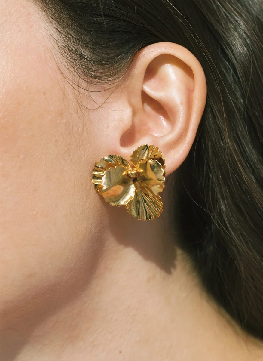 Pansy Earrings in Gold - Jennifer Behr