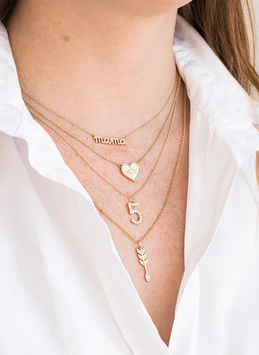 Mama Script Necklace