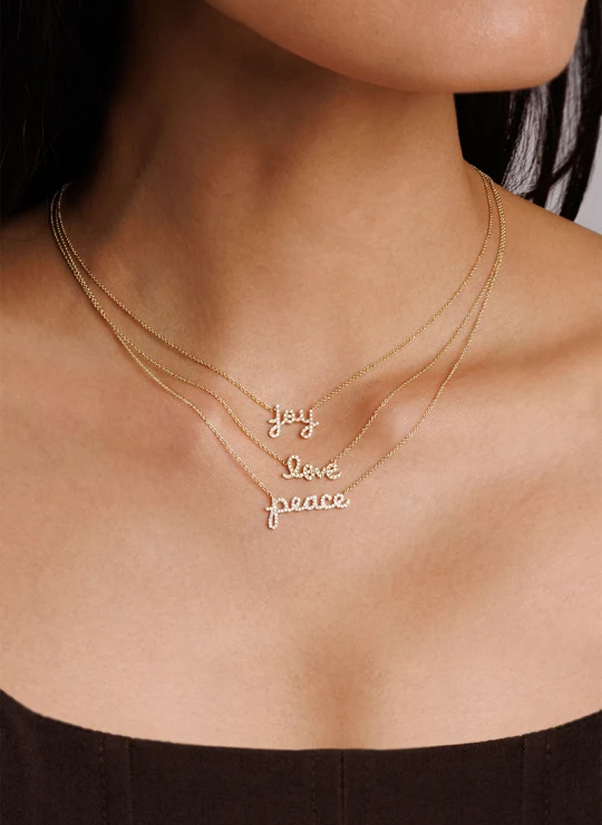 Love Script Necklace, Small