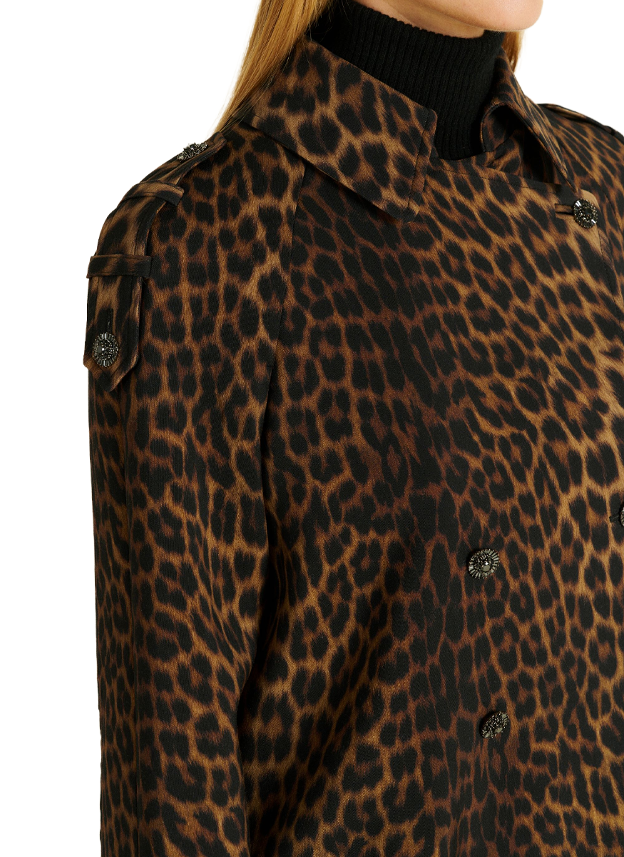 Sacha Leopard Print Cropped Jacket - DMN Paris
