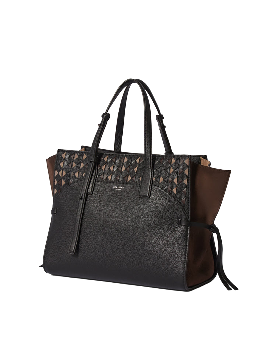 Medium Maro Bag in Cachemire Leather and Mosaico - Serapian