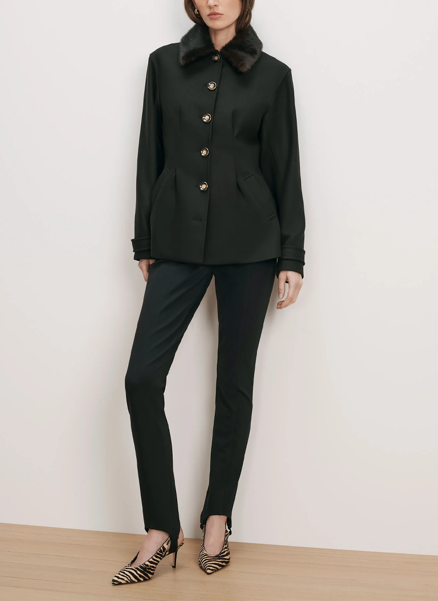 Severine Tailored Jacket with Removeable Collar - Veronica Beard