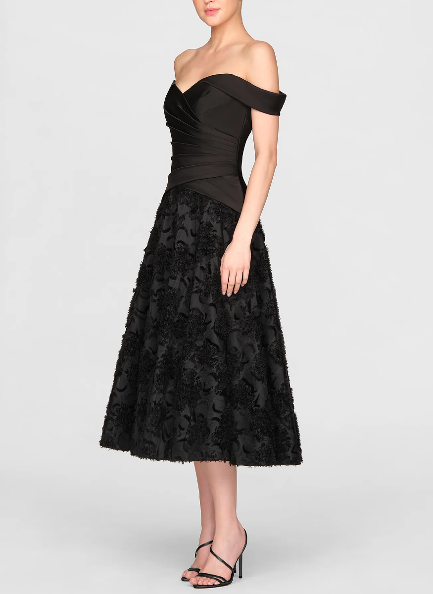 Lila Off Shoulder A Line Dress - THEIA