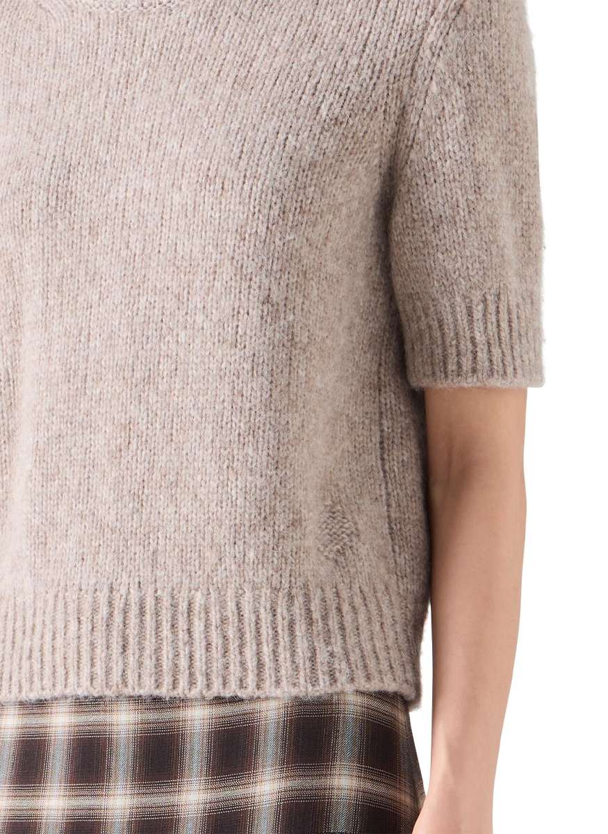 Alpaca Crewneck Knit Sweater - Akris Punto