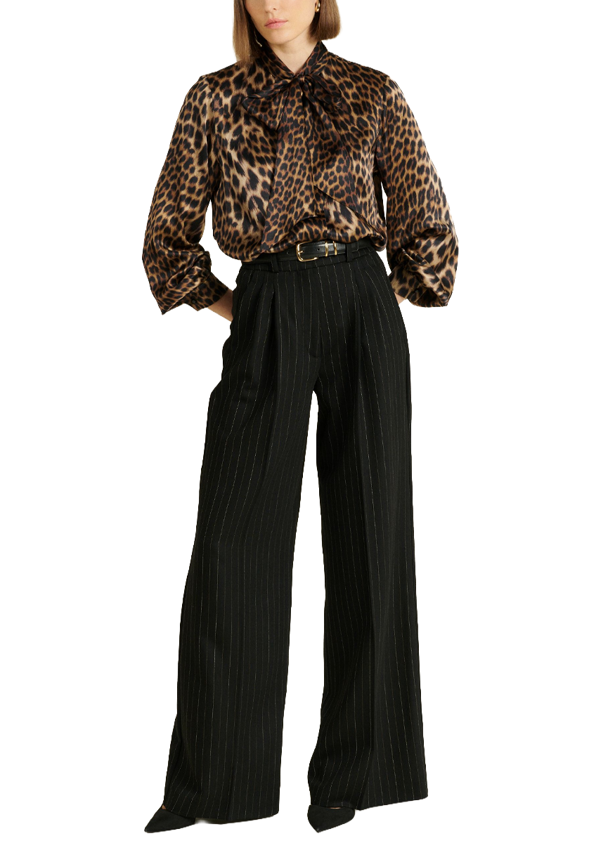 Leopard Print Silk Top - DMN Paris