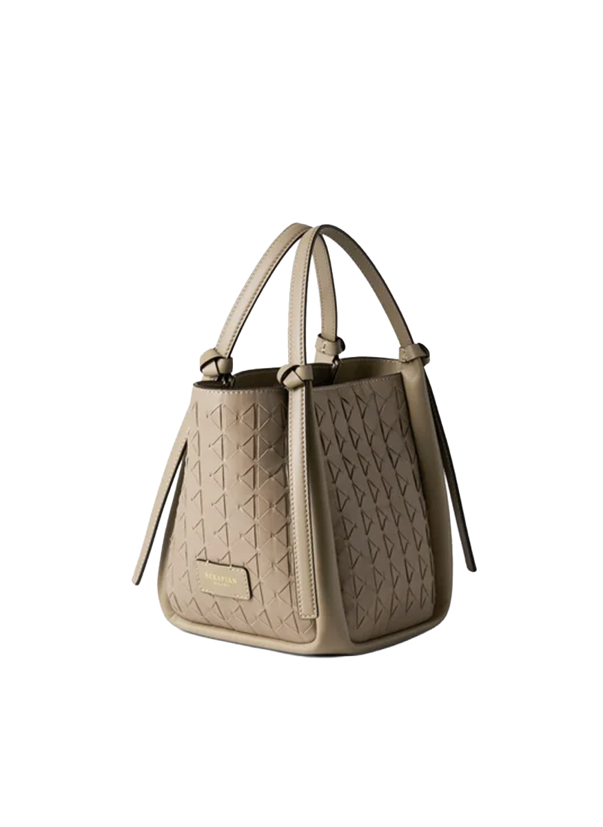 Mini Bucket Bag in Sahara Mosaico - Serapian