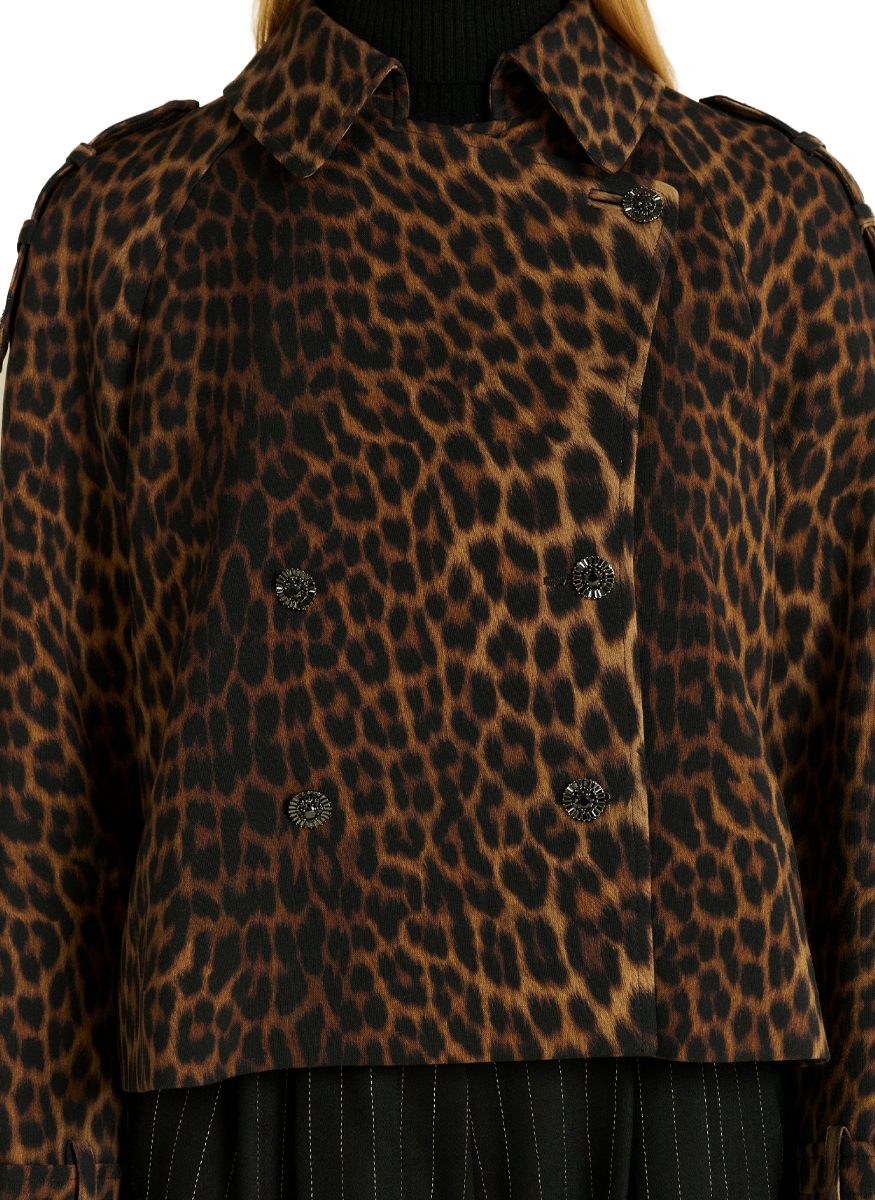 Sacha Leopard Print Cropped Jacket - DMN Paris