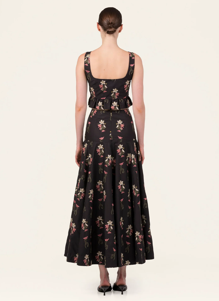 Nacar Noche Poplin Maxi Skirt - Agua by Agua Bendita