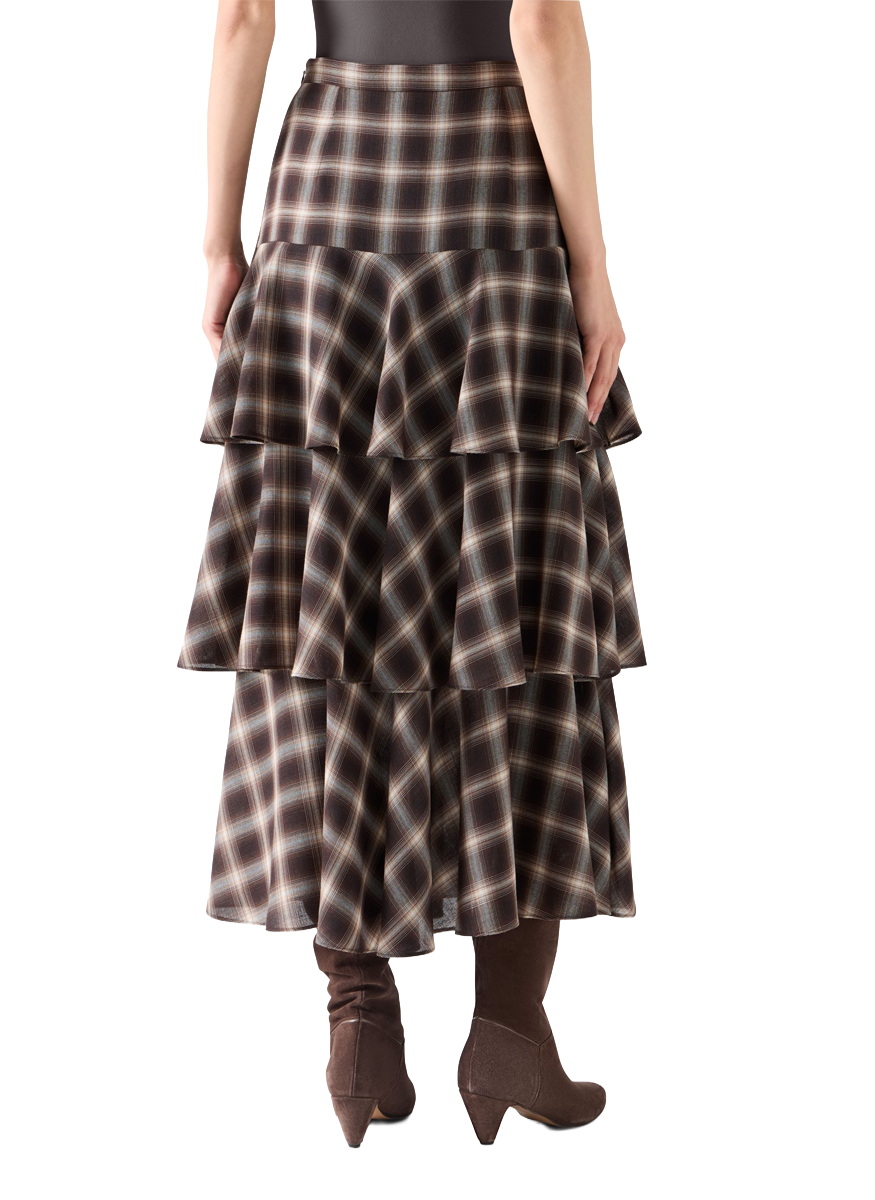 Plaid Midi Skirt - Akris Punto